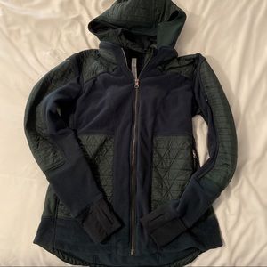 BARELY WORN LULULEMON JACKET MILITARY GREEN